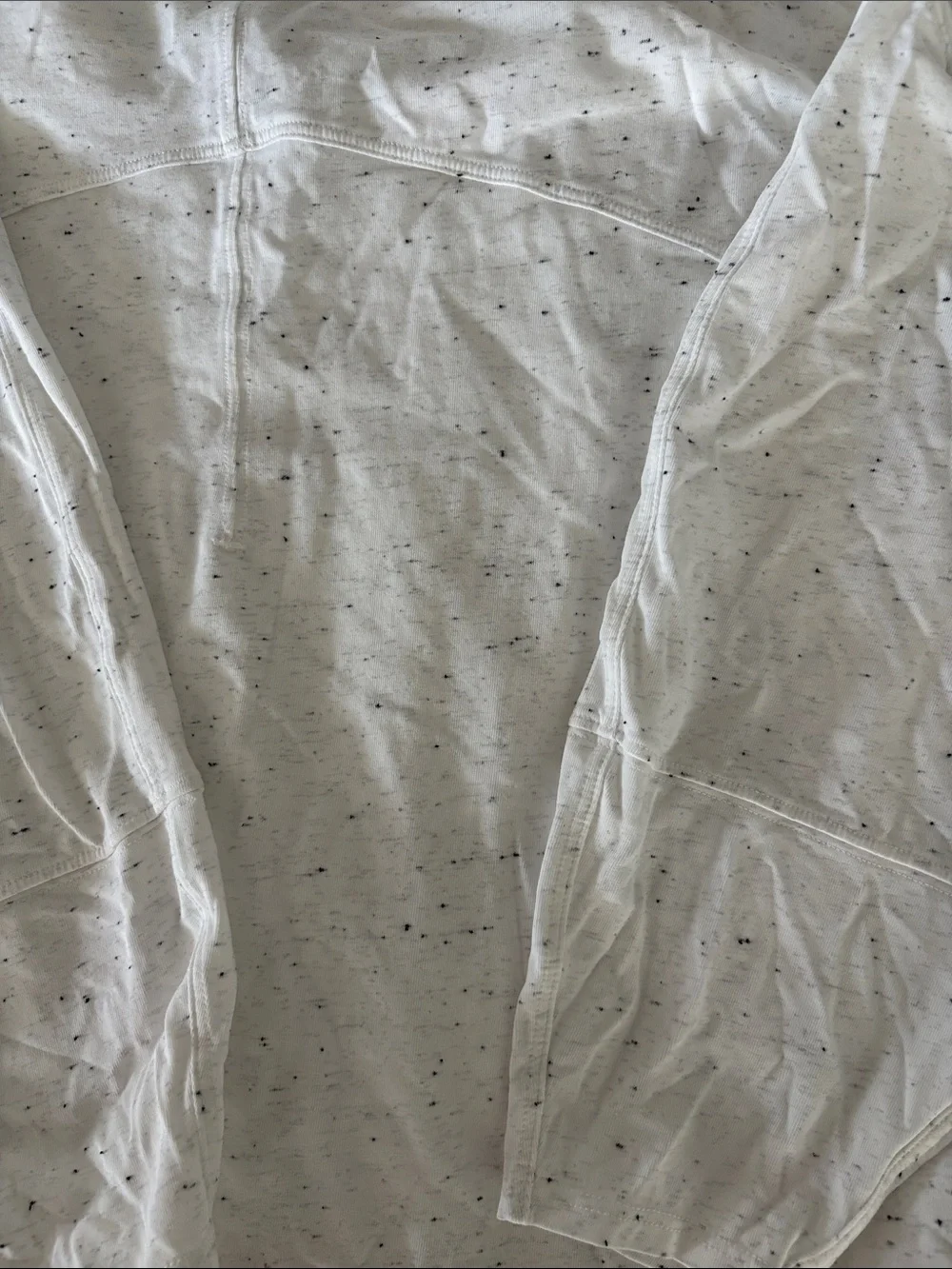 lululemon athletica White black Speckled 3/4 sleeve Tee